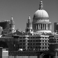 Buy canvas prints of St Pauls Cathedral at London BW by David French