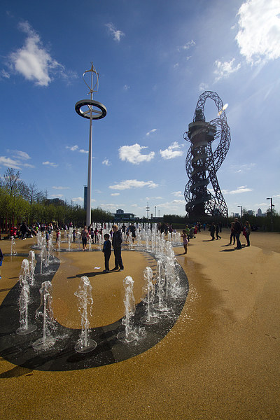 ARCELORMITTAL ORBIT Water Fountains Picture Board by David French