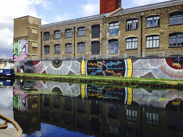 Crate Brewery Canal Side River Lea Picture Board by David French