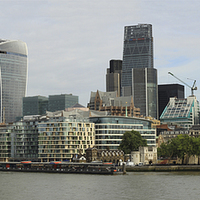 Buy canvas prints of  The City of London skyline  panarama by David French