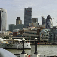 Buy canvas prints of  The City of London skyline  by David French