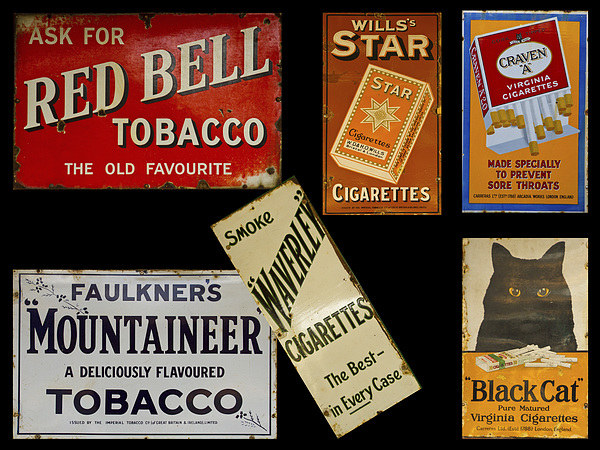  Antique Enamel Signs Picture Board by David French