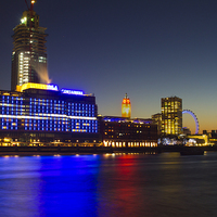 Buy canvas prints of Night Oxo Tower skyline by David French