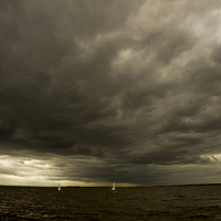 Buy canvas prints of Storm over Medway by David French