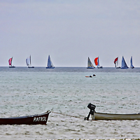 Buy canvas prints of Weymouth Yachting  by David French