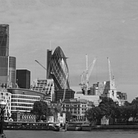 Buy canvas prints of  City of London skyline  panarama by David French