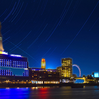 Buy canvas prints of Oxo Tower Star trails by David French