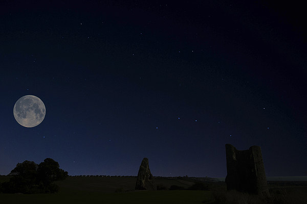 Moonlit Hadleigh Castle Picture Board by David French