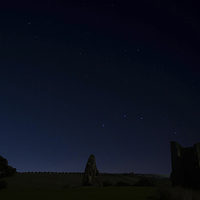 Buy canvas prints of Moonlit Hadleigh Castle by David French