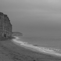 Buy canvas prints of Westbay in Dorset BW by David French