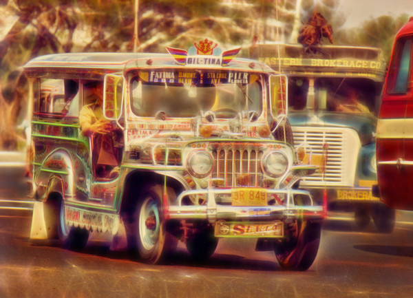 Jeepney Manila Picture Board by David French