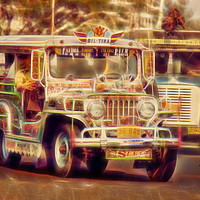 Buy canvas prints of Jeepney Manila by David French