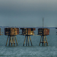 Buy canvas prints of Maunsell Forts Thames by David French