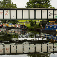 Buy canvas prints of River Lea at Hackney Wick by David French