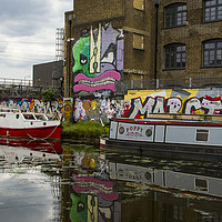 Buy canvas prints of River Lea at Hackney Wick by David French