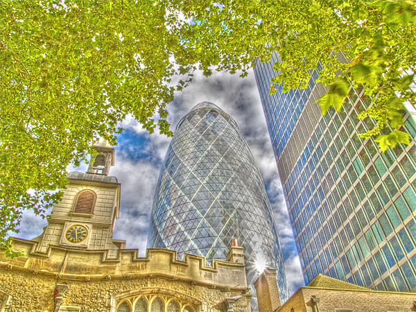 The Gherkin HDR Picture Board by David French