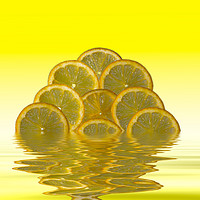 Buy canvas prints of Slices Lemon Citrus Fruit by David French