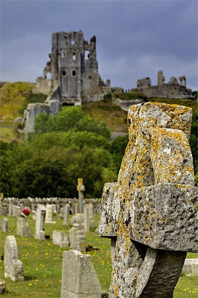 Corfe Castle and Corfe Dorset Picture Board by David French