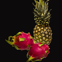 Buy canvas prints of Pineapple and Dragon Fruit by David French