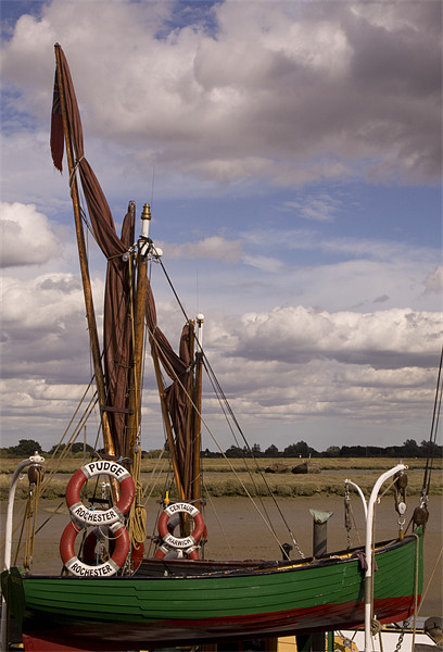 Maldon Essex Thames Barge Picture Board by David French