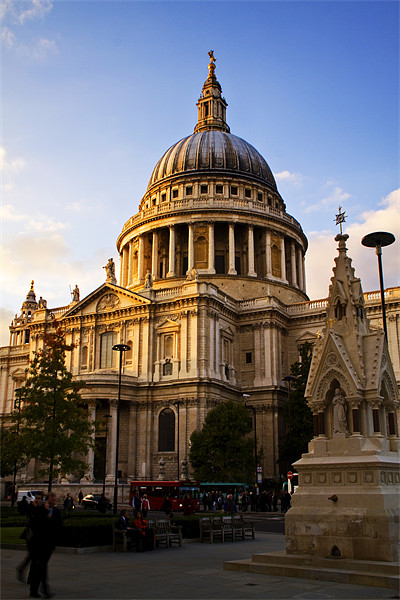 St Pauls Cathedral at London Attractions Picture Board by David French