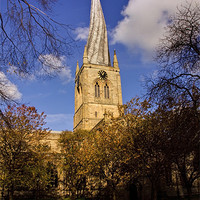 Buy canvas prints of St Marys Parish Church crooked spire Chesterfield by David French