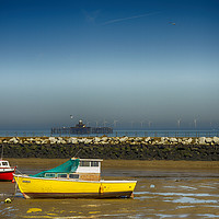 Buy canvas prints of Herne Bay old pier Kent  by David French