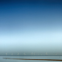 Buy canvas prints of Whitstable Beach windfarm by David French