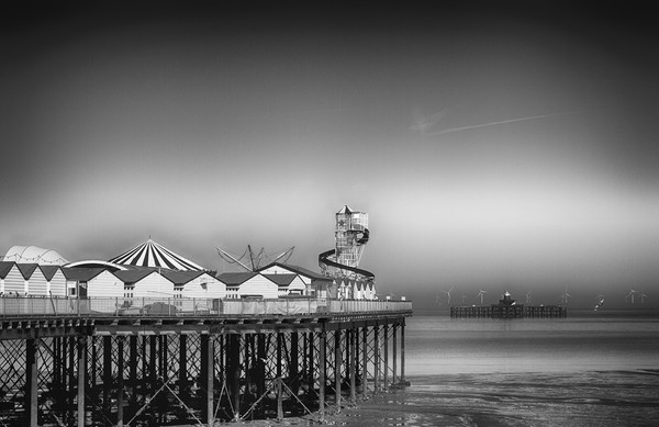 Herne Bay old and new pier Kent  Picture Board by David French