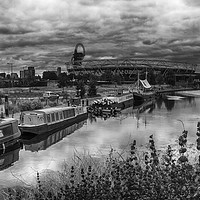 Buy canvas prints of London Stadium and River Lea by David French