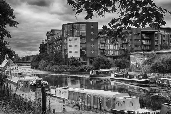 Canal Boats River Lea Picture Board by David French