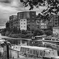 Buy canvas prints of Canal Boats River Lea by David French