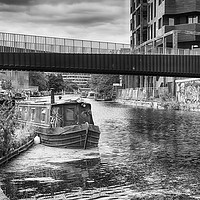 Buy canvas prints of Narrow boats River Lea by David French