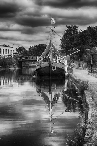 Dutch Barge River Lea Picture Board by David French