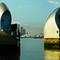 Buy canvas prints of Thames Flood Barrier Fractals by David French