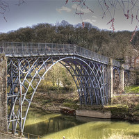 Buy canvas prints of Ironbridge over the River Severn by David French