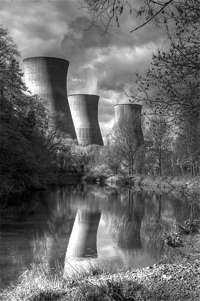 Power Station Ironbridge BW Picture Board by David French