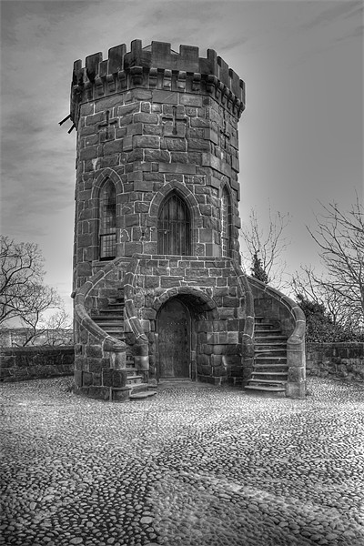 St Louis Tower Shrewsbury Regiment Castle BW Picture Board by David French