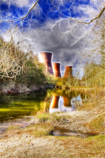 Power Station Ironbridge Fractals Picture Board by David French