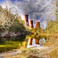Buy canvas prints of Power Station Ironbridge Fractals by David French