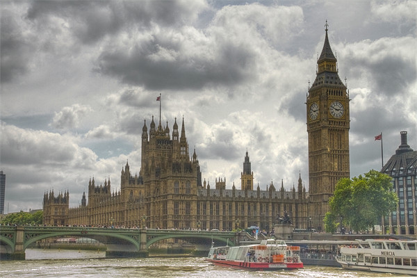 Houses of Parliament and Big Ben Picture Board by David French