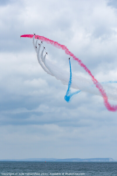 Smoke on for the Red Arrows Picture Board by Julie Tattersfield
