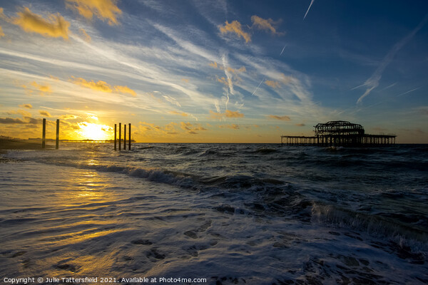 Sunrise glow Brighton Picture Board by Julie Tattersfield