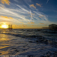 Buy canvas prints of Sunrise glow Brighton by Julie Tattersfield