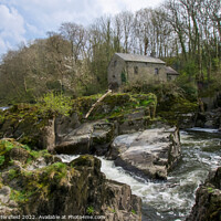 Buy canvas prints of Cenarth cascades and waterfalls by Julie Tattersfield