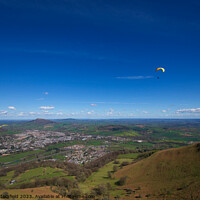 Buy canvas prints of Stunning wales enjoyed by an hang glider by Julie Tattersfield