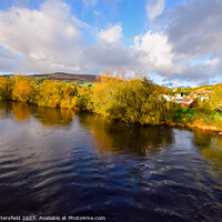 Buy canvas prints of River Usk in Autumn by Julie Tattersfield