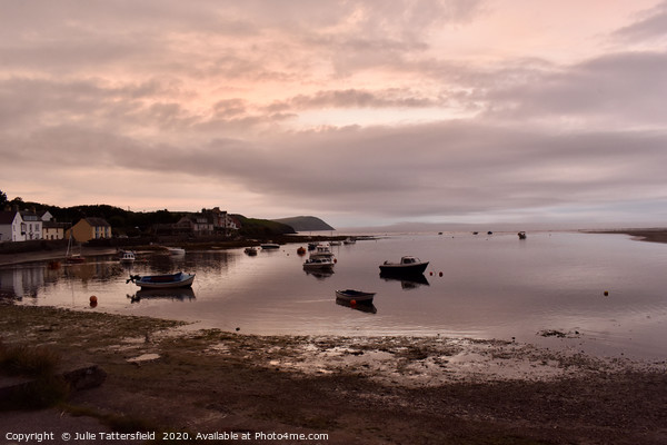 stormy sunset at the Parrog, Newport Pembrokeshire Picture Board by Julie Tattersfield