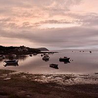 Buy canvas prints of stormy sunset at the Parrog, Newport Pembrokeshire by Julie Tattersfield