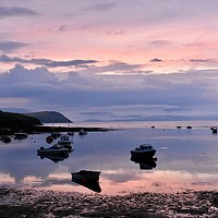 Buy canvas prints of Evening sunset at The Parrog Newport Pembrokeshire by Julie Tattersfield